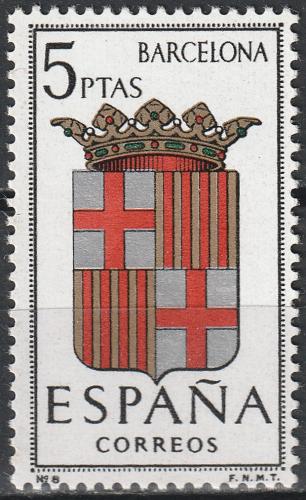 Potov znmka panielsko 1962 Znak provincie Barcelona Mi# 1338