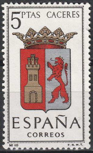 Potov znmka panielsko 1962 Znak provincie Cceres Mi# 1370
