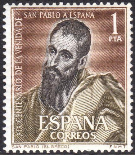 Poštová známka Španielsko 1963 Apoštol Pavel, El Greco Mi# 1377