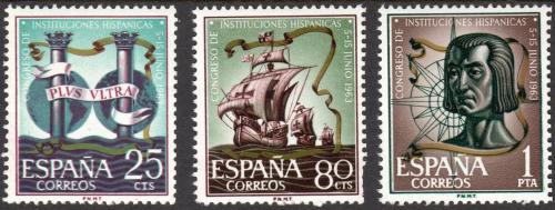 Poštové známkyŠpanielsko 1963 Kongres španìlské instituce Mi# 1401-03