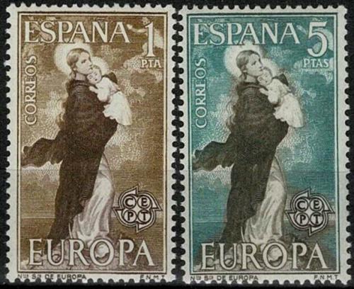 Poštové známky Španielsko 1963 Európa CEPT Mi# 1411-12