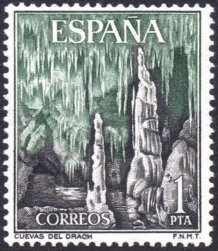 Poštová známka Španielsko 1964 Draèí jeskynì u Porto Cristo, Mallorca Mi# 1444