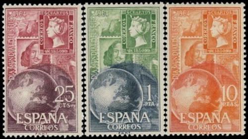 Poštové známky Španielsko 1964 Svìtový den známek Mi# 1476-78