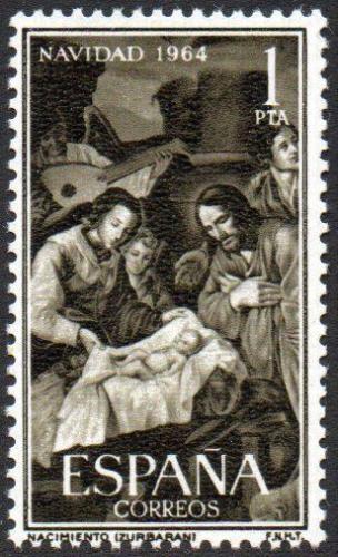 Poštová známka Španielsko 1964 Vianoce, umenie, Francisco de Zurbarán Mi# 1523