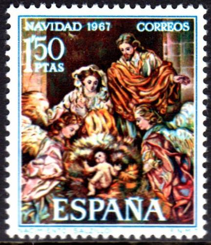 Poštová známka Španielsko 1967 Vianoce, umenie Mi# 1732