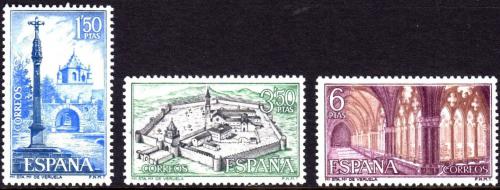 Poštové známky Španielsko 1967 Kláštory a opatství Mi# 1728-30