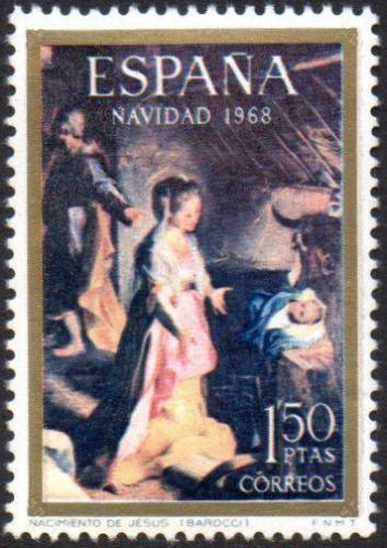 Poštová známka Španielsko 1968 Vianoce, umenie Mi# 1791