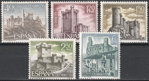 Poštové známky Španielsko 1968 Hrady Mi# 1770-74