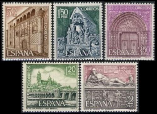 Poštové známky Španielsko 1968 Pamätihodnosti Mi# 1765-69