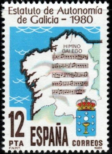 Potovn znmka panlsko 1981 Autonomie Galicie, 1. vro Mi# 2492