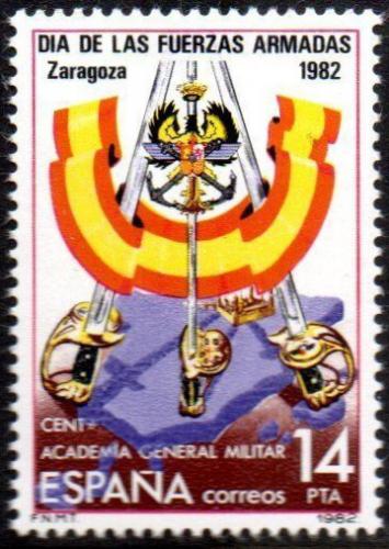 Poštová známka Španielsko 1982 Vojenská akademie v Zaragoze, 100. výroèie Mi# 2547