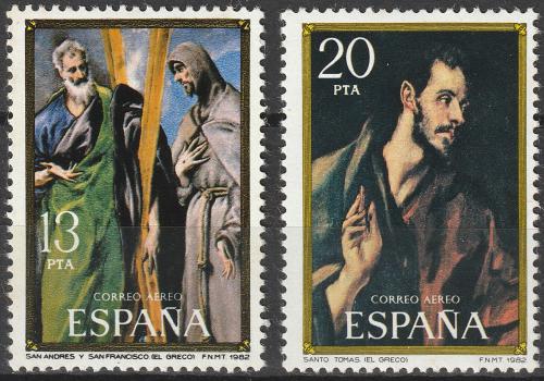 Potov znmky panielsko 1982 Umenie, El Greco Mi# 2552-53 - zvi obrzok