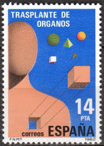 Poštová známka Španielsko 1982 Transplantace orgánù Mi# 2555