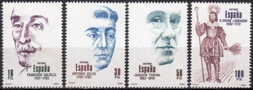 Poštové známky Španielsko 1983 Osobnosti Mi# 2587-90