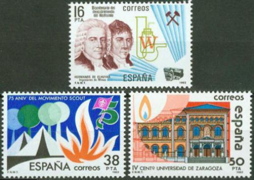 Poštové známky Španielsko 1983 Výroèí a události Mi# 2598-2600