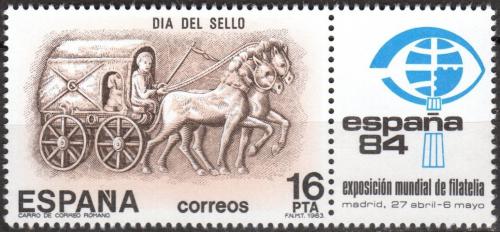 Poštová známka Španielsko 1983 Výstava ESPAÑA ’84 v Madridu Mi# 2604