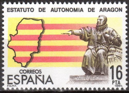 Potovn znmka panlsko 1984 Autonomie pro Aragonii Mi# 2626 - zvi obrzok