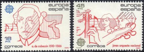Poštové známky Španielsko 1985 Európa CEPT, rok hudby Mi# 2671-72