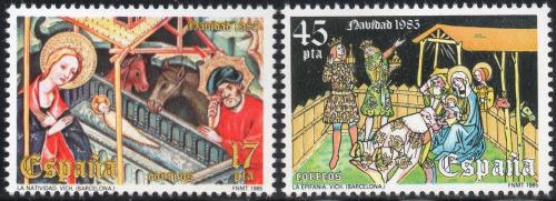 Poštové známky Španielsko 1985 Vianoce, umenie Mi# 2702-03