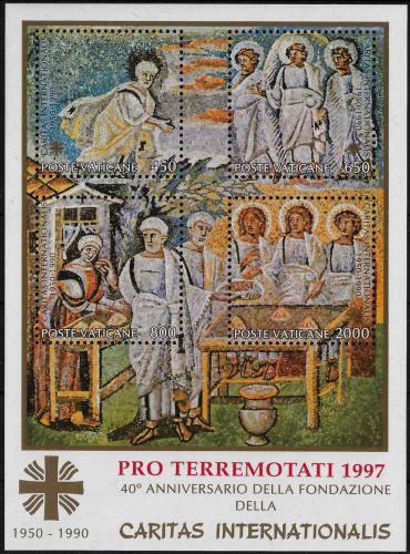 Poštové známky Vatikán 1997 Mozaika pretlaè PRO TERREMOTATI Mi# Block 12 I Kat 25€