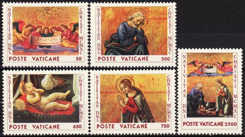 Poštové známky Vatikán 1990 Vianoce, narození Krista Mi# 1018-22 Kat 5.50€