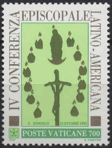 Poštová známka Vatikán 1992 Setkání latinskoamerických biskupù Mi# 1070