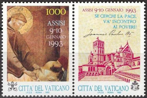 Poštová známka Vatikán 1993 Svätý František z Assisi Mi# 1079