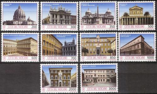 Poštové známky Vatikán 1993 Architektúra Mi# 1080-89 Kat 13€