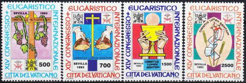 Poštové známky Vatikán 1993 Mezinárodní eucharistický kongres Mi# 1093-96 Kat 6€