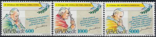 Poštové známky Vatikán 1993 Cesty papeže Jana Pavla II. Mi# 1101-03 Kat 9€