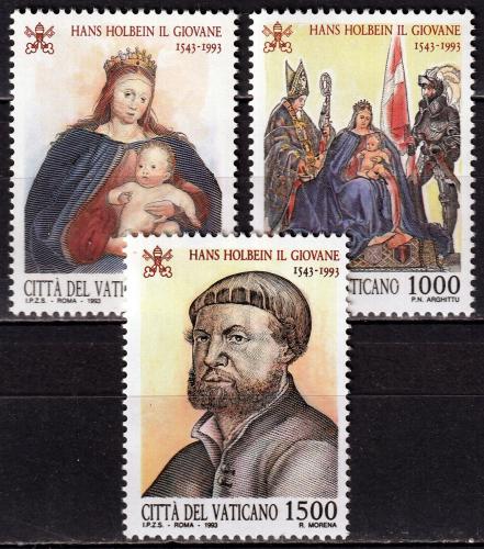 Poštové známky Vatikán 1993 Umenie, Hans Holbein Mi# 1104-06 Kat 5€