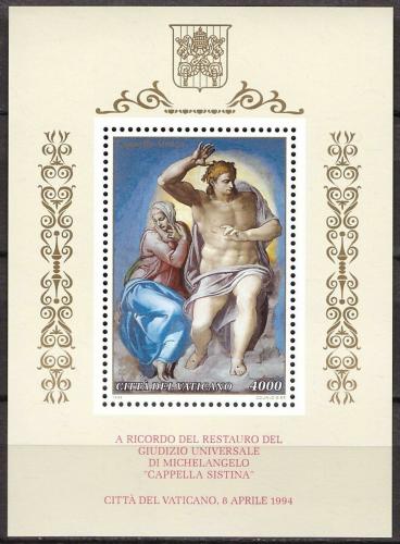 Poštová známka Vatikán 1994 Restaurace Sixtinské kaple Mi# Block 14 Kat 8€