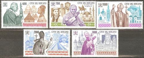 Poštové známky Vatikán 1994 Cesty papeže Jana Pavla II. Mi# 1128-32 Kat 12€