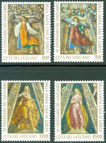 Poštové známky Vatikán 1995 Fresky, Luca Signorolli Mi# 1136-39 Kat 7€