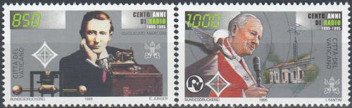 Poštové známky Vatikán 1995 Rádio, 100. výroèie Mi# 1143-44