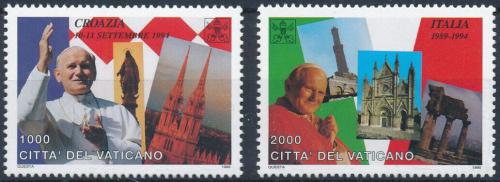 Poštové známky Vatikán 1995 Cesty papeže Jana Pavla II. Mi# 1161-62 Kat 5€