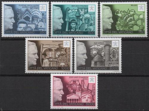 Poštové známky Vatikán 1996 Cesty papeže Jana Pavla II. Mi# 1190-95 Kat 14€