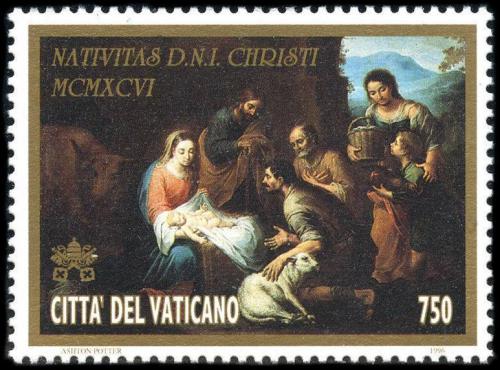 Poštová známka Vatikán 1996 Vianoce, umenie, Bartolomé Esteban Murillo Mi# 1196