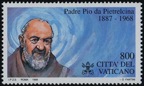 Poštová známka Vatikán 1999 Páter Pio da Pietrelcina Mi# 1279