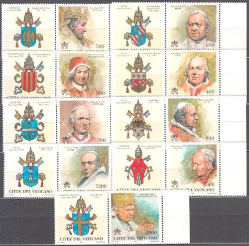 Poštové známky Vatikán 2000 Pápeži a erby Mi# 1327-35 Kat 20€