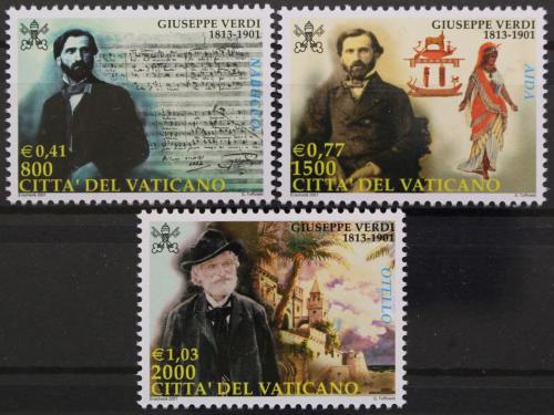 Poštové známky Vatikán 2001 Giuseppe Verdi Mi# 1369-71