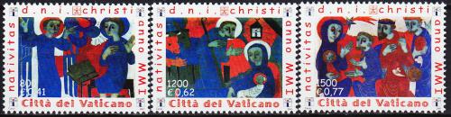 Poštové známky Vatikán 2001 Vianoce, umenie Mi# 1390-92