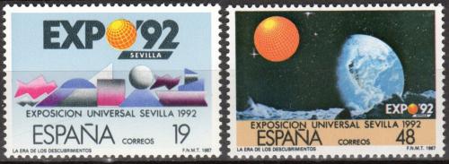 Potov znmky panielsko 1987 Svtov vstava EXPO 92, Sevilla Mi# 2758-59 - zvi obrzok