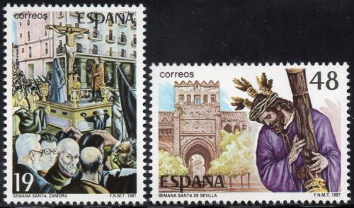 Potov znmky panielsko 1987 Svt tden v Zamoe a Seville Mi# 2777-78 - zvi obrzok