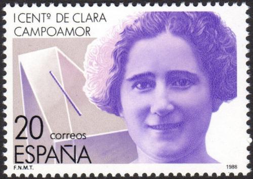 Potov znmka panielsko 1988 Clara Campoamor, spisovatelka Mi# 2812 - zvi obrzok