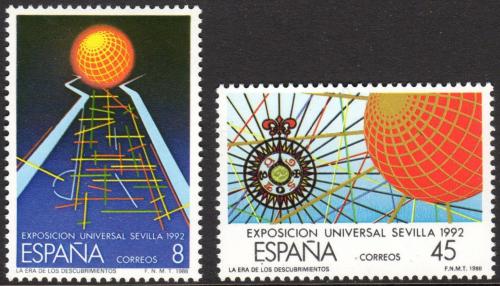 Potov znmky panielsko 1988 Svtov vstava EXPO 92, Sevilla Mi# 2818-19