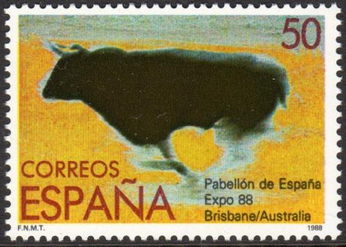Poštová známka Španielsko 1988 Býk Mi# 2833