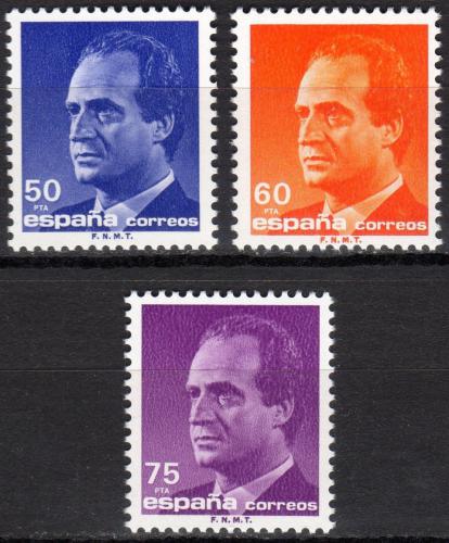 Poštové známky Španielsko 1989 Krá¾ Juan Carlos I. Mi# 2882-84