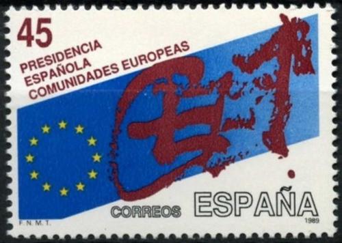 Poštová známka Španielsko 1989 Pøedsednictví v ministerské radì EU Mi# 2887