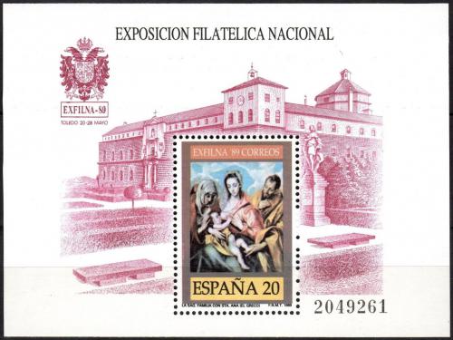 Poštová známka Španielsko 1989 Výstava EXFILNA ’89 Toledo Mi# Block 34